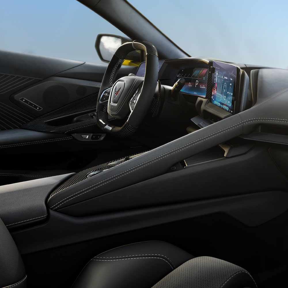 Interior Passenger Dashboard View Inside the 2026 Corvette