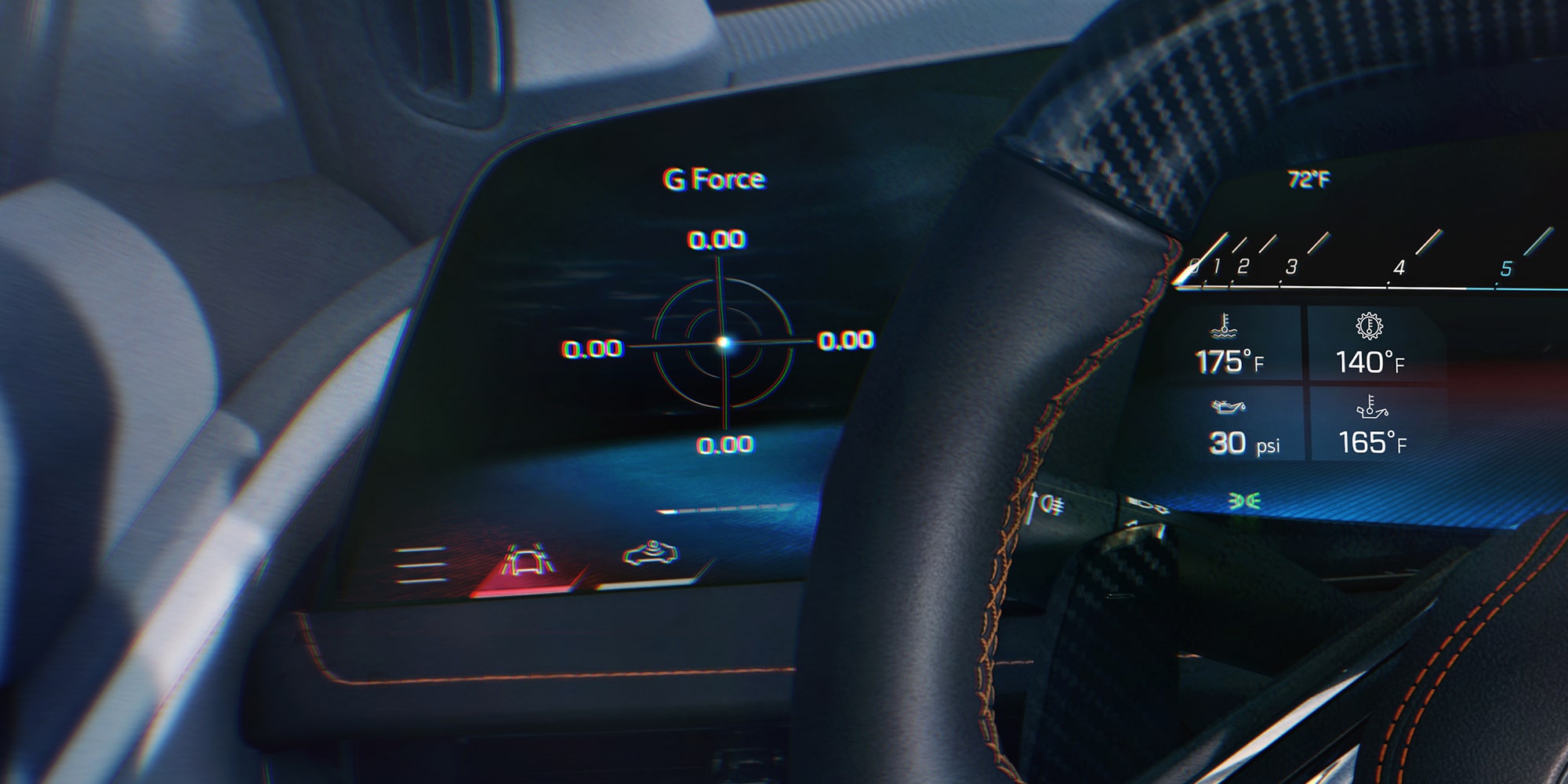 G Force Display on Dashboard of the 2026 Chevy Corvette
