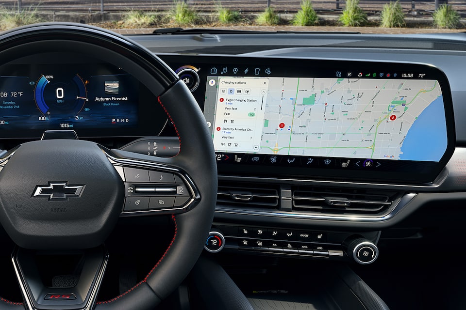 Google Built-In Navigation System Inside a Chevy Vehicle