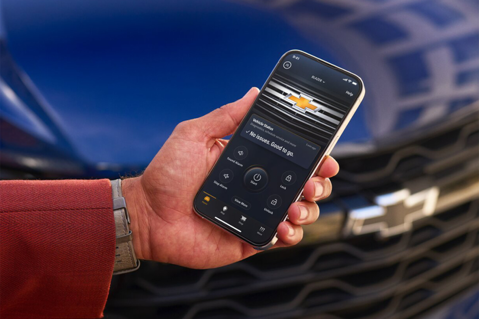 MyChevrolet App Displayed on a Smartphone