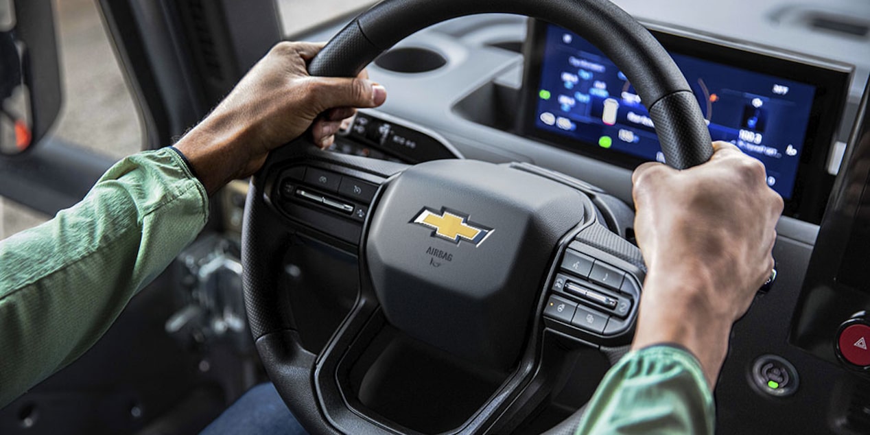 Steering Wheel Inside the 2025 BrightDrop Van