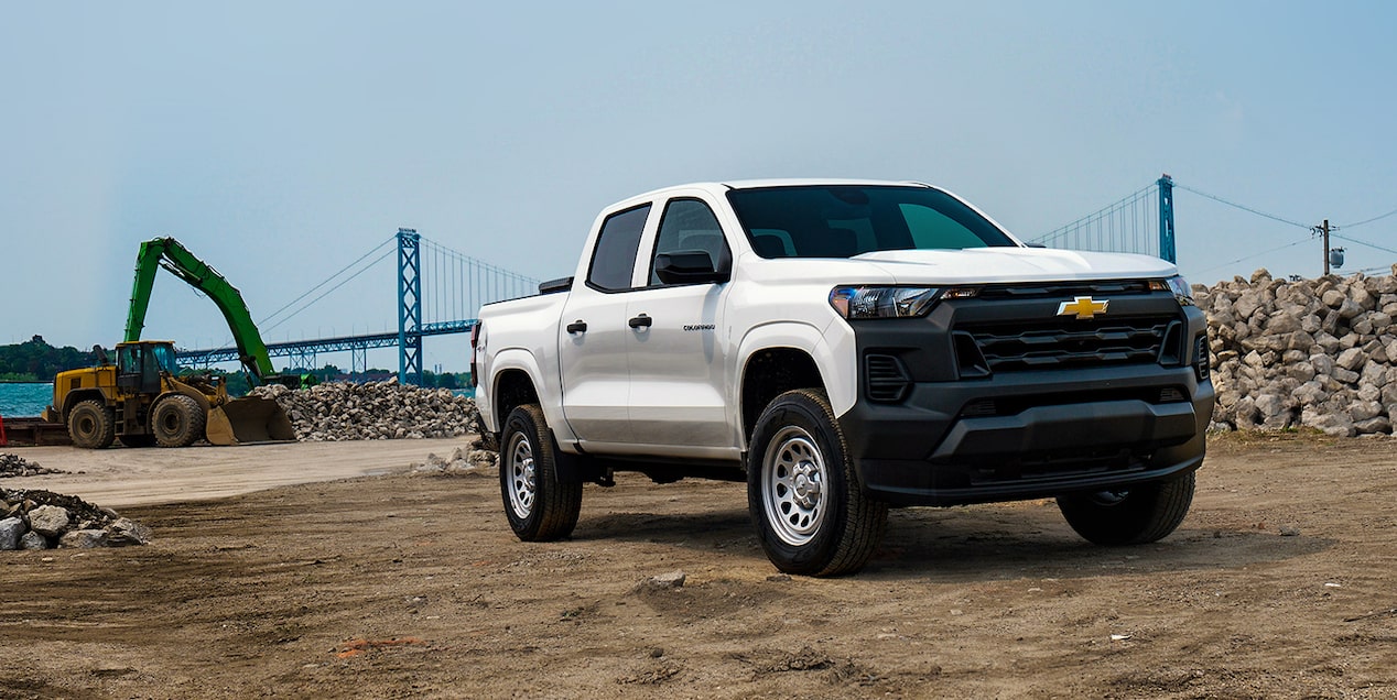 A Silverado Parked at a Construction Site with Equipment in the Background