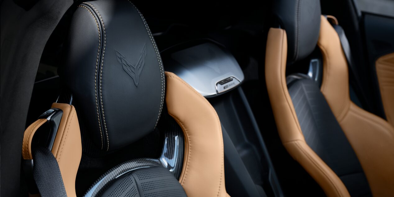 2024 Chevrolet Corvette E-Ray Interior Seating Headrests with Corvette Logo