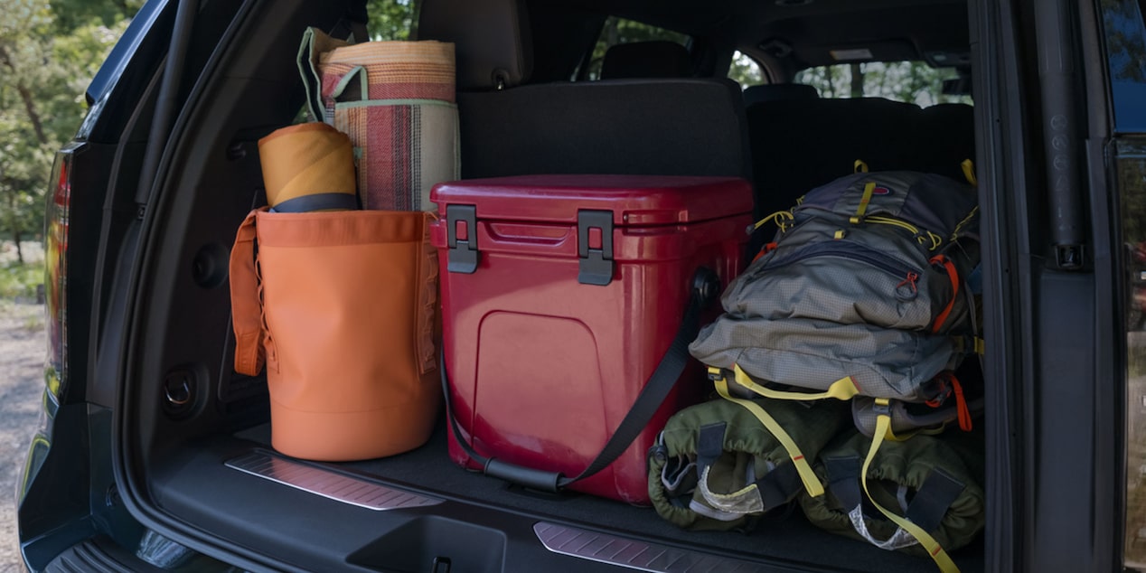 View of the Trunk Full of Camping Gear in the 2025 Chevrolet Tahoe SUV