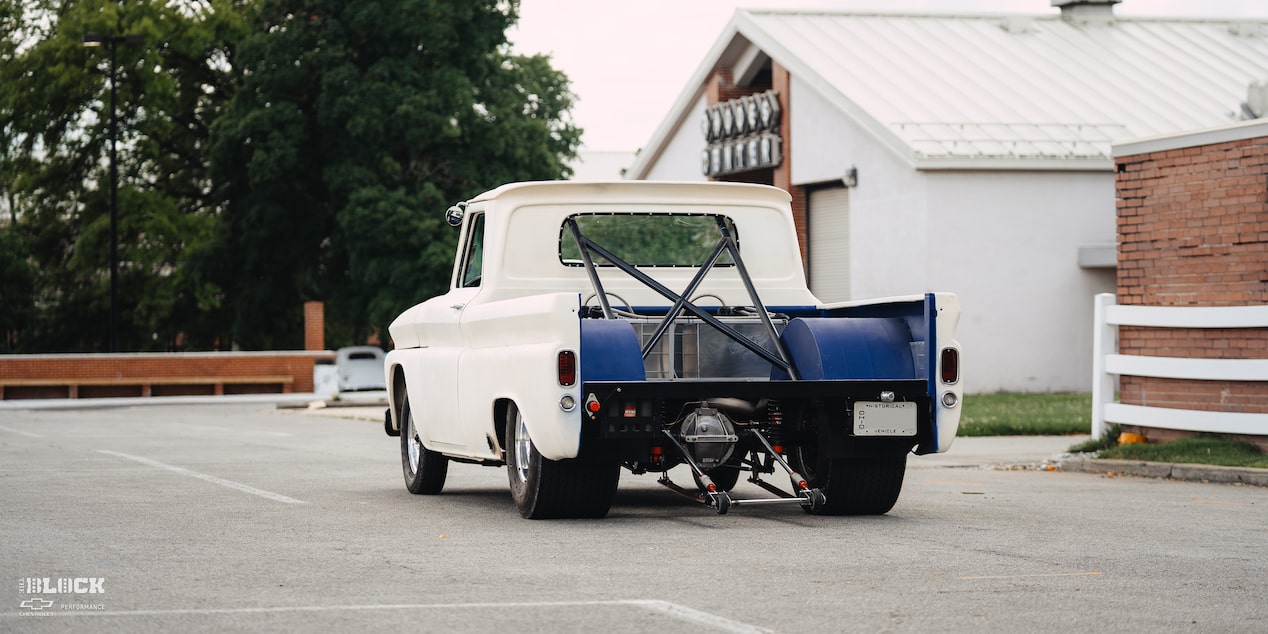 1966 Chevy C10 Custom Truck Rear View While Driving