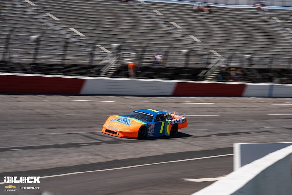 Jordan Taylor, seen here during practice, finished 20th in his Pro Late Model debut.